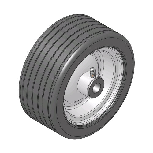 Wheel assy - 8 x 3.50 solid