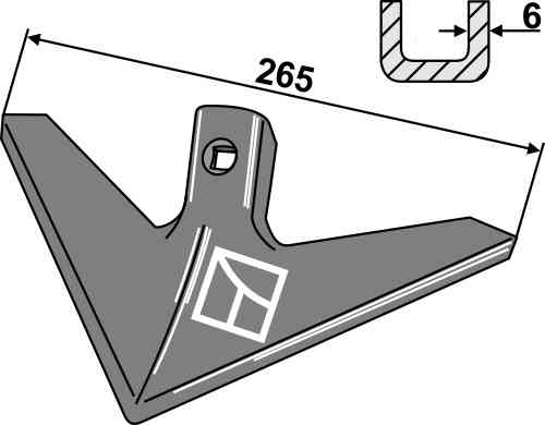 Sweep share265mm fitting for Strom KM060086