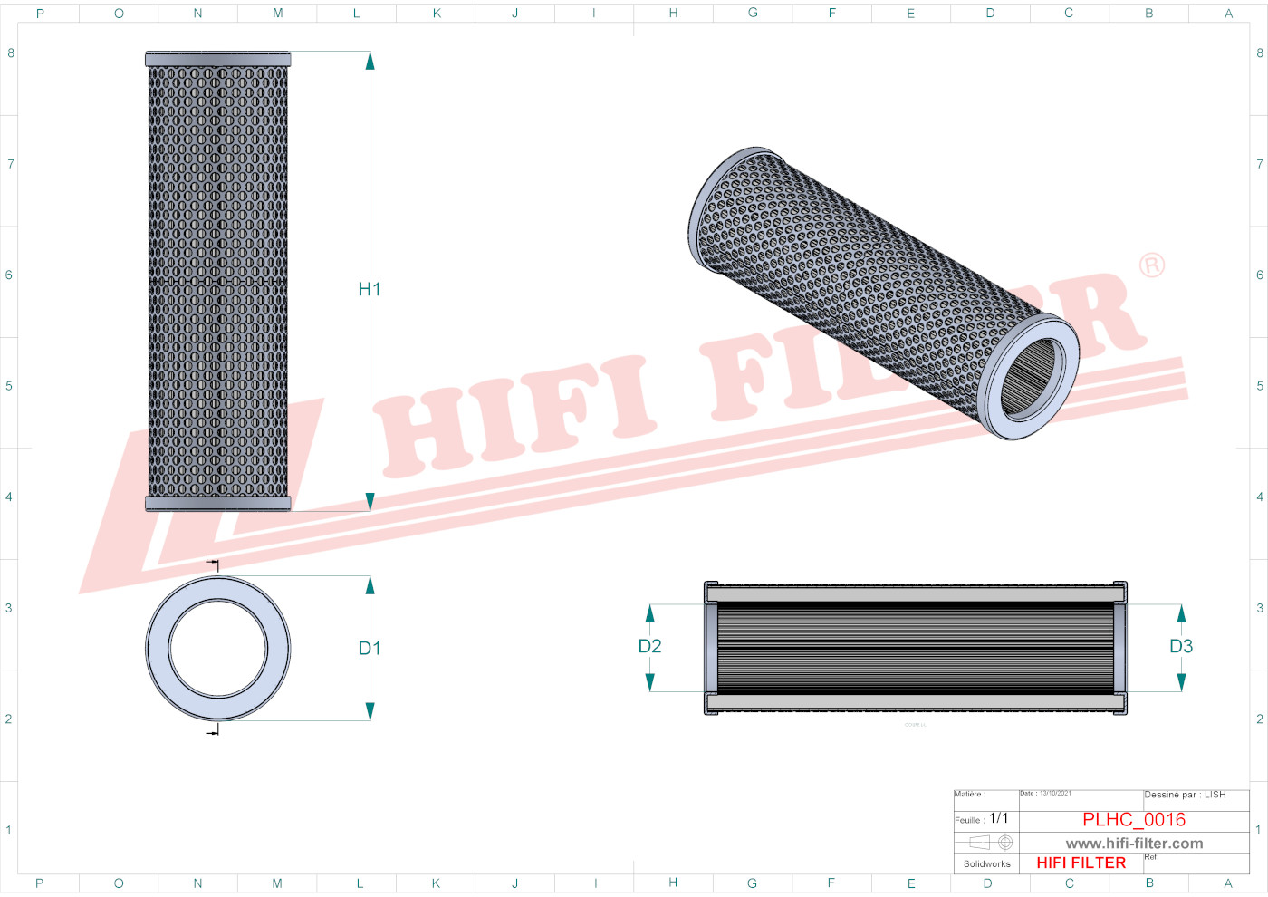 Hydraulic filter passend voor xcmg 101010157