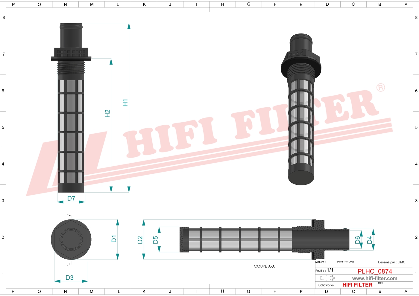 Hydraulic filter passend voor granit 1200508504
