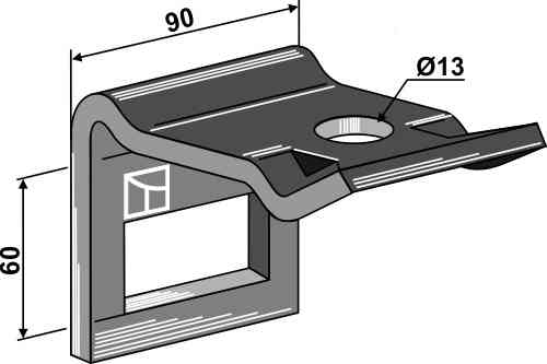 Clamp for tine 60 x 12