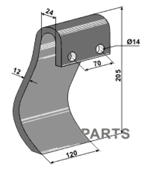 RDM Parts Klepel passend voor Dücker 945000555