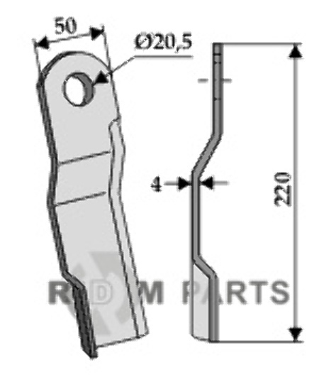 RDM Parts Kniv, venstre