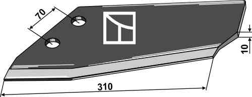 Replacement wings - typ Becker - reinforced model, left fitting for Brix 205951