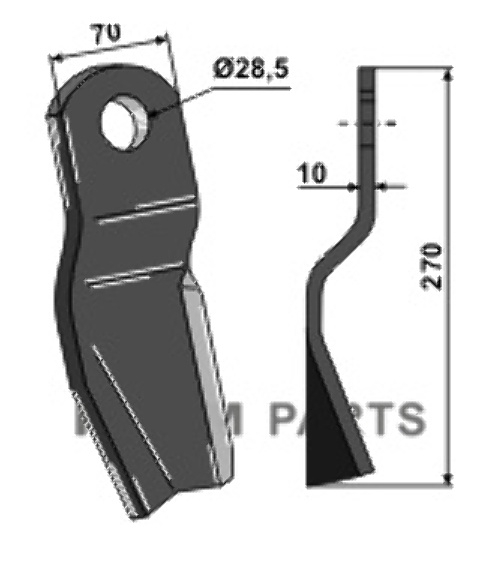 RDM Parts Klepel - links