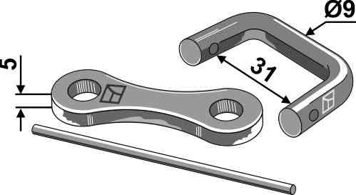 Shackle type connector Ø9