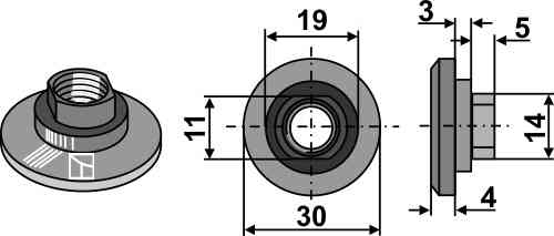 Nut M10x1,5 fitting for B.C.S. 56229614