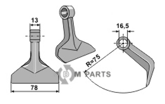 RDM Parts Pruning hammer fitting for Dragone 19202652