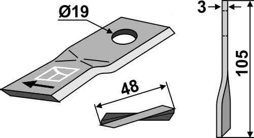 Rotary mower blades fitting for Claas 904177.8