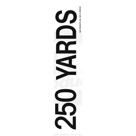 Decal - sign 250 yards