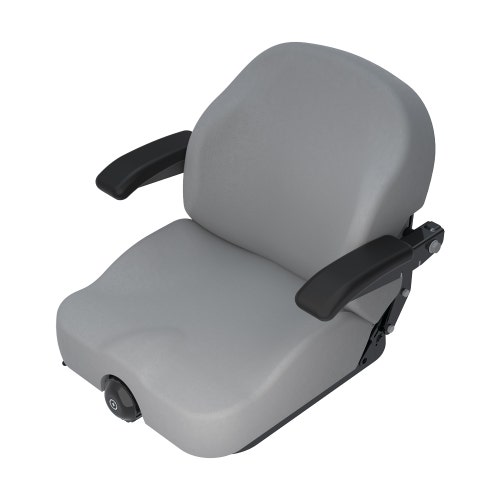 Seat - light grey deluxe w/arms w/suspension