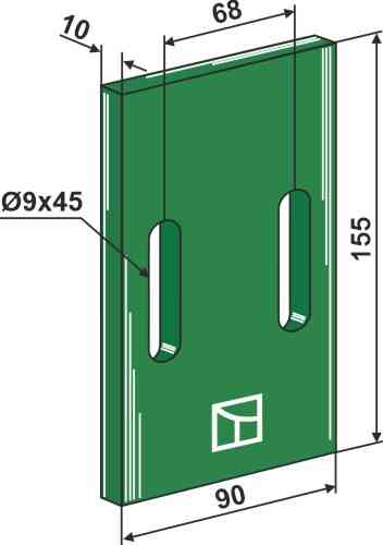 Greenflex kunststof afstrijker voor pakkerrol 53-l103