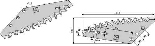 Food mixer knives