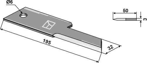 Counter-blade fitting for Biso 28.801.402.0017 / 28.259.044 / 28-09