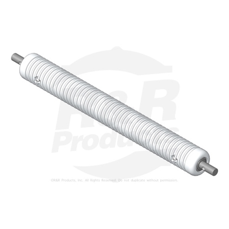 Roller - grooved machined aluminum