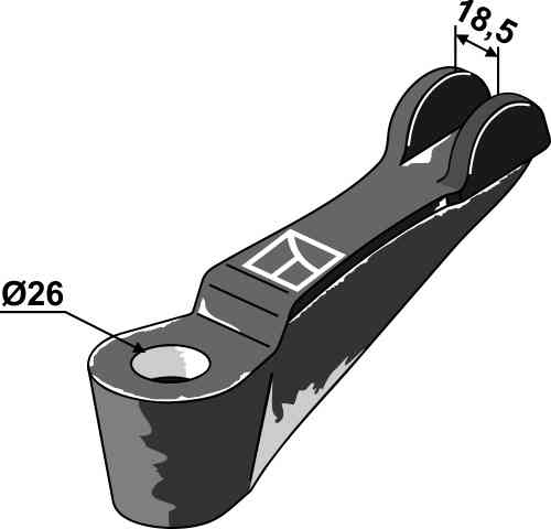 Shank protector - left fitting for Kverneland KW5517