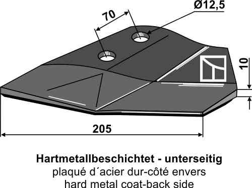 Replacement wings - left fitting for Lemken Thorit FL23PGEKL