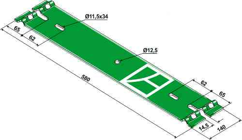 Leaf spring - 580 fitting for Kverneland 303134