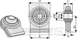 Ball joint terminals for lower-links to be welded
