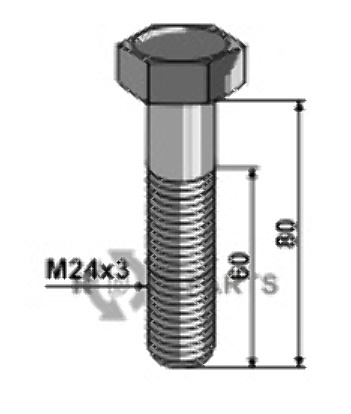 Bolt - m24x3 - 10.9 63-2480