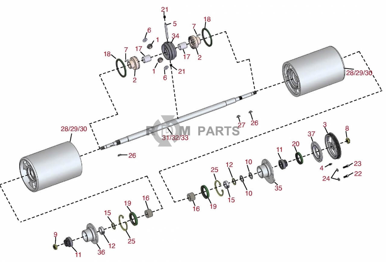 Replacement parts for Jacobsen Greens King 422, 518, 522 & 526 Differential