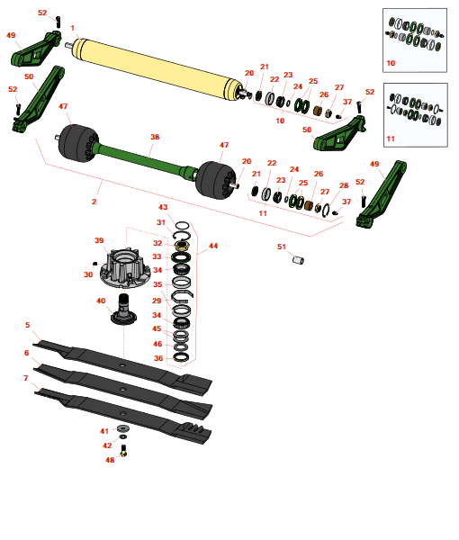 John Deere 9009A Rotary Mower Rotary Cutting Unit