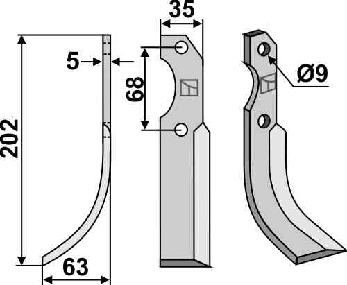 Blade, left model fitting for Barbieri 2110