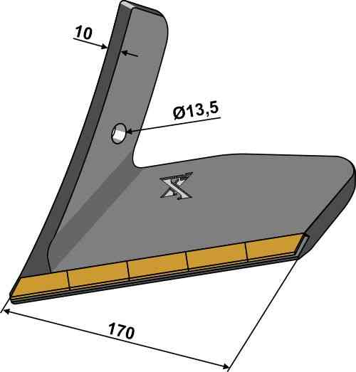 Replacement wing - Hard metal - right