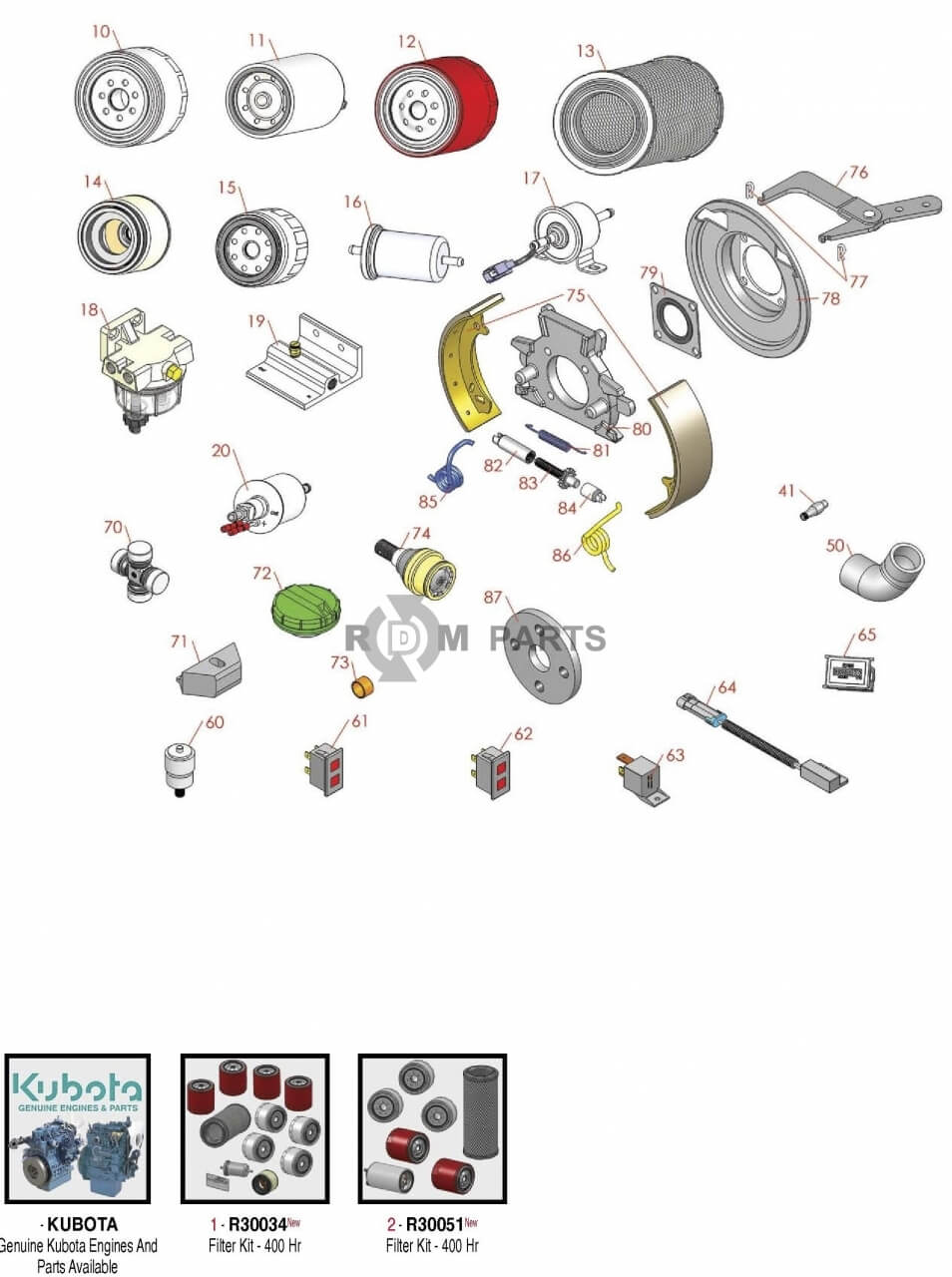 Replacement parts for Toro 3280D Traction unit Model 30344 (2WD) 30345  (4WD)