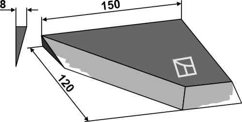 Left-side corner knife fitting for Alö 11261328