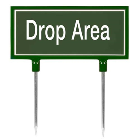 Sign - green drop area
