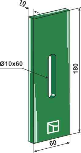 Greenflex plastic scraper for packer rolls 53-s103