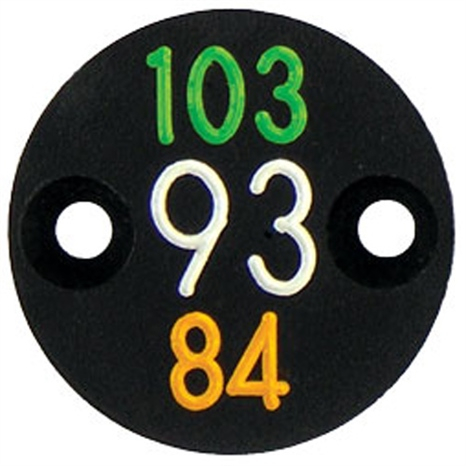 Sprinkler cap yardage marker - 3 numbers