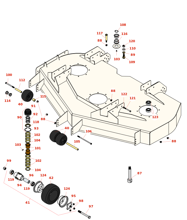 Toro Groundsmaster 3200 72in Rotary Deck - Model 31975