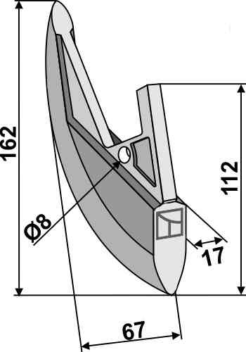 Metal seed share fitting for Nordsten 2148571