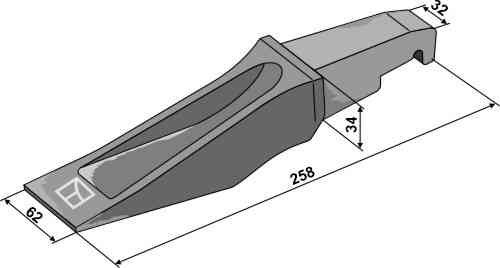 Baggerzahn geeignet für Bofors 30101 - 4046815 - 4047166 Baggerzahn geeignet für Bofors 30101 - 4046815 - 4047166