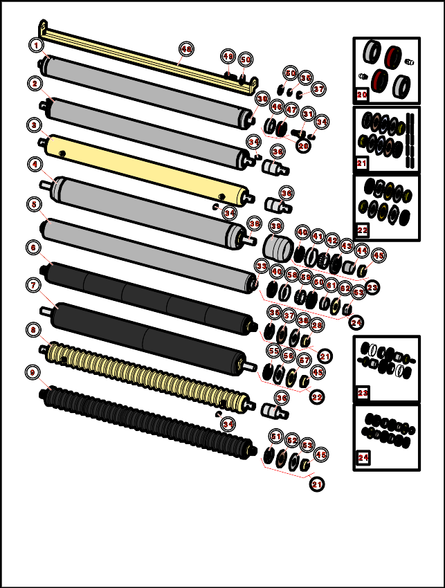Jacobsen E-Plex II Rear Rollers