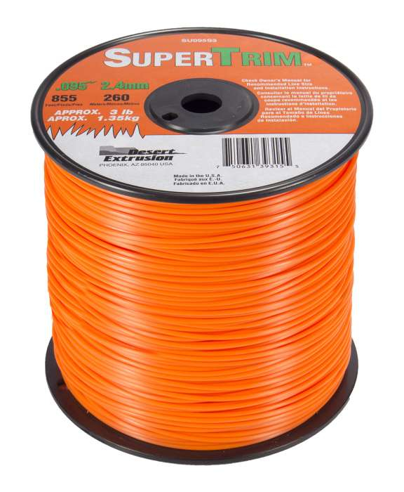 Trimmer line supertrim™ round orange .095" / 2.4mm