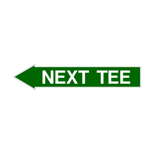 Decal - left next tee green/white