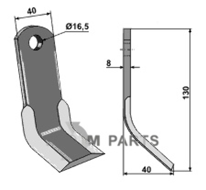 RDM Parts Y-Messer geeignet für Ferri 0901146