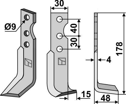 Blade, right model fitting for Solo 5043457