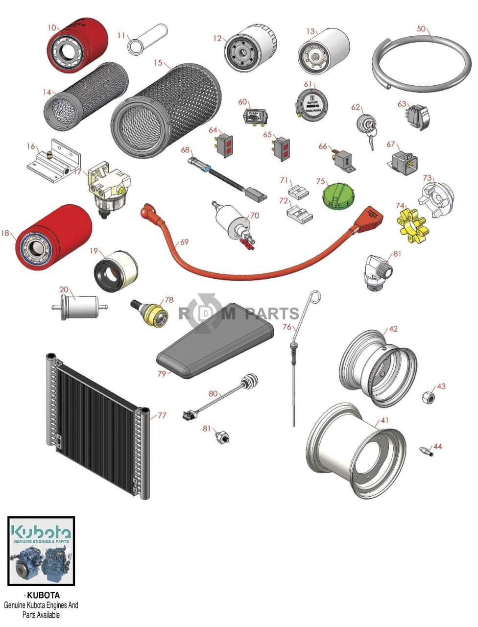 Replacement parts for Toro Groundmaster 4100D Traction unit