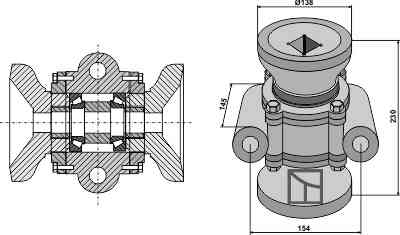 Taper roller bearings compl. fitting for Quivogne PAL40000