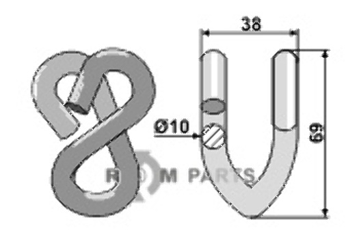 RDM Parts Klapbeslag