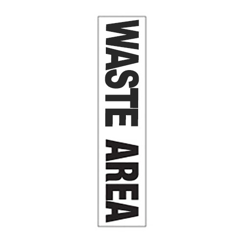 Decal - sign waste area