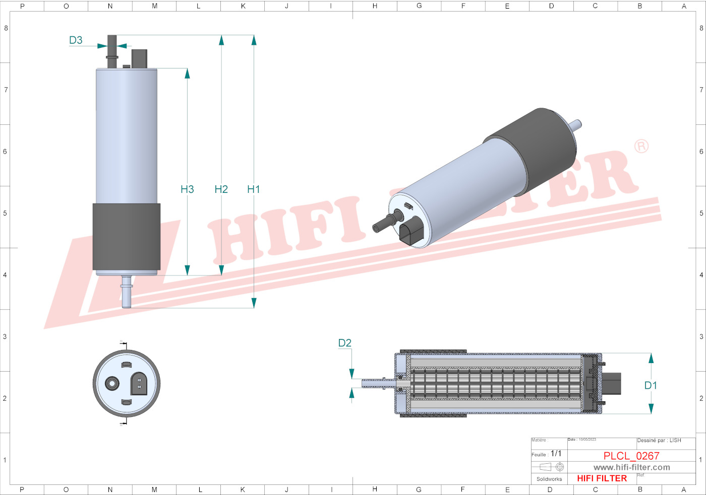 Fuel filter passend voor mann wk 6044