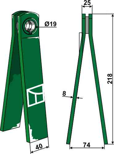 Aufbereiterzinken geeignet für Krone 2505503