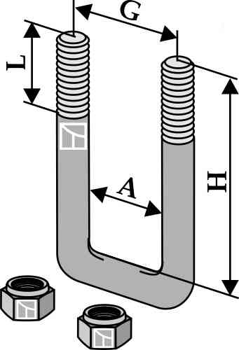 Stirrup bolt - M12x1,75