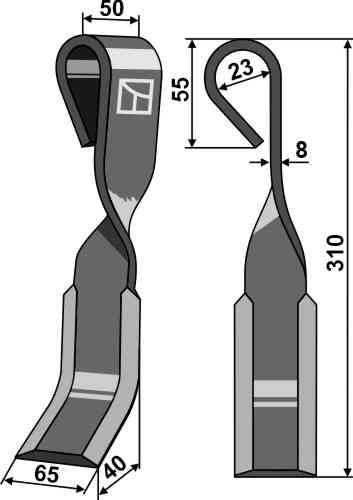 Krautschlägermesser geeignet für Baselier S29 - LK01040