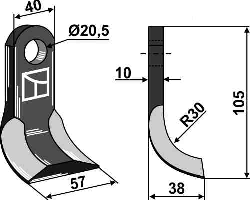 RDM Parts Y-klinge egnet til Irus 010165200161